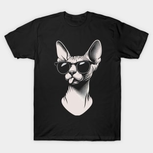 Sphynx Cat with Sunglasses T-Shirt